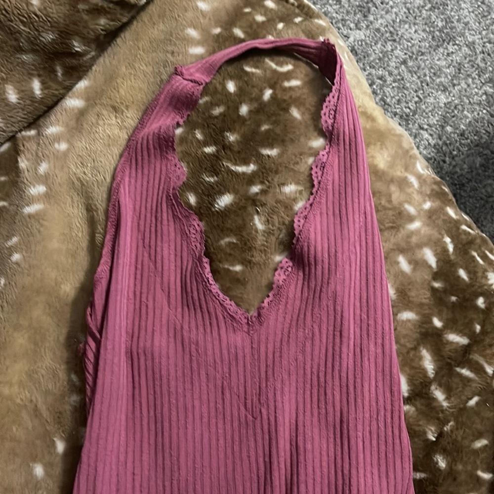 Mauve halter bodysuit